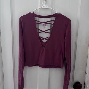 Women's Purple Long Sleeve Top
